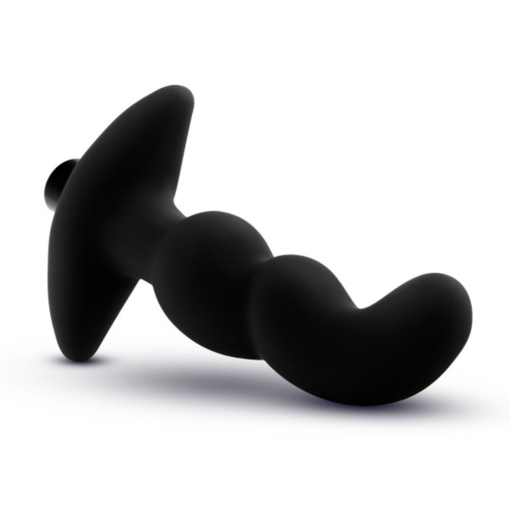 anal adventures   platinum silicone vibrating  prostate massager    black 